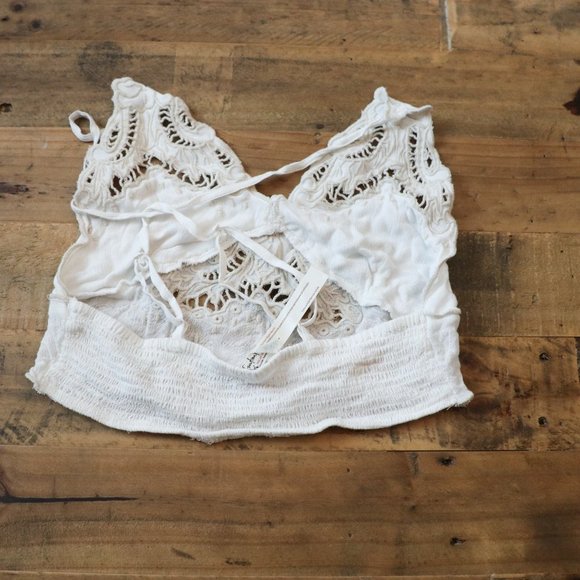 White Eyelet Free People Bralette XS - Picture 3 of 5